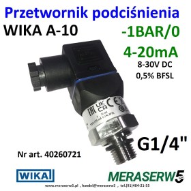 A10 WIKA  -1BAR-0